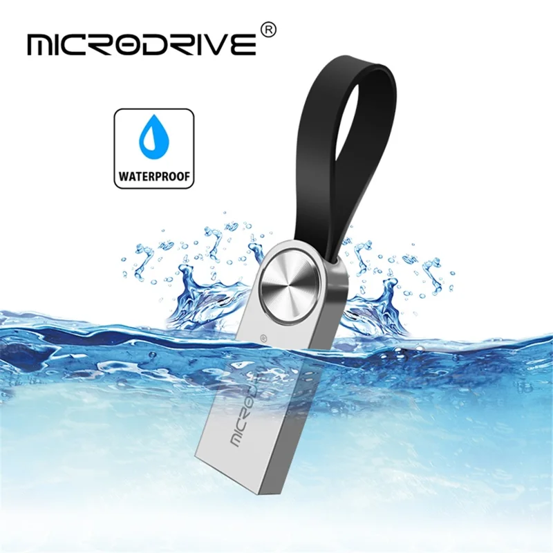MICRODRIVE 64GB USB Flash Drive CD Veins Decor USB 2.0 Computer U-disk - Black