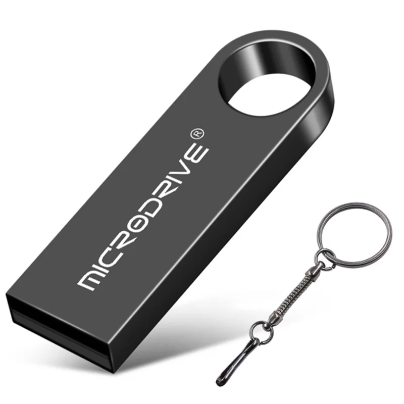 MICRODRIVE E9 64GB U-disk Metal USB 2.0 Memory Stick for Computer Laptop - Black