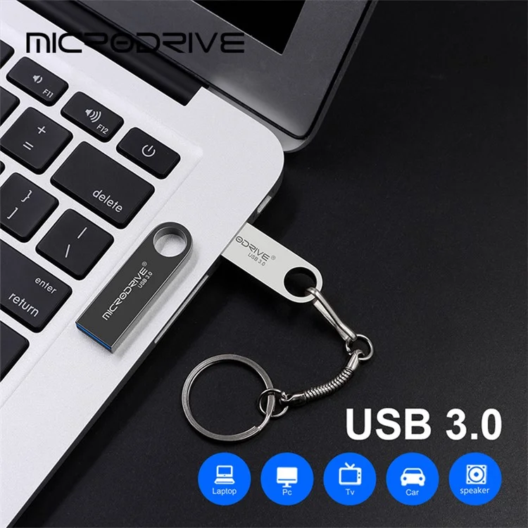 MICRODRIVE E9 Tragbare 16GB High-Speed-USB-3.0-Speicherstick Metall U-Disk - Grau