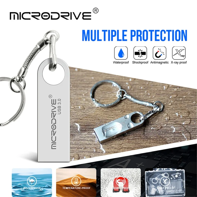 MICRODRIVE E9 Portable 16GB High Speed USB 3.0 Memory Stick Metal U-disk - Black
