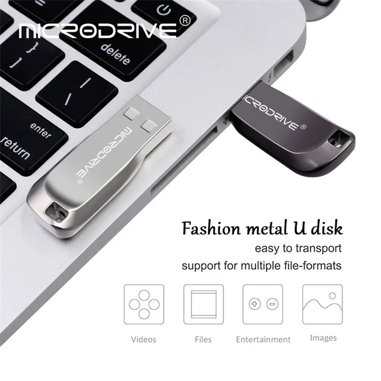 MICRODRIVE CZ50 4GB Data Storage USB 2.0 Flash Thumb Drive U Disk - Black