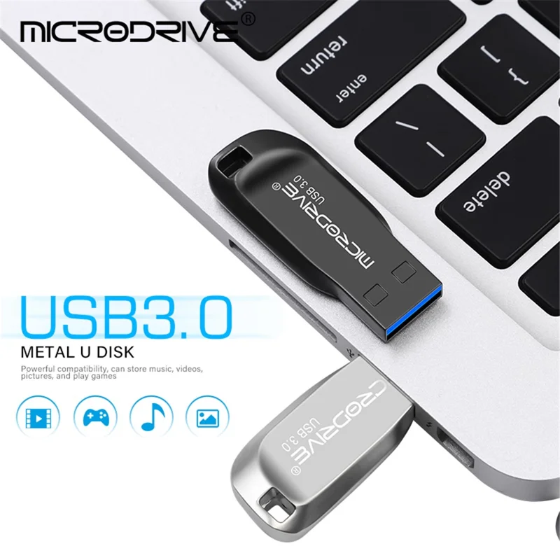 MICRODRIVE CZ50 32GB Photo Storage Thumb Stick USB 3.0 Data Flash Drive - Silver