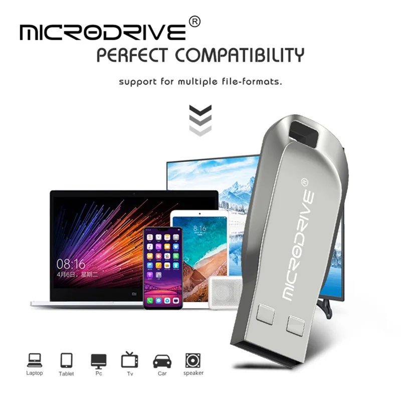 MICRODRIVE CZ50 64GB Metal Data Storage Thumb Stick USB 2.0 Flash Drive - Black