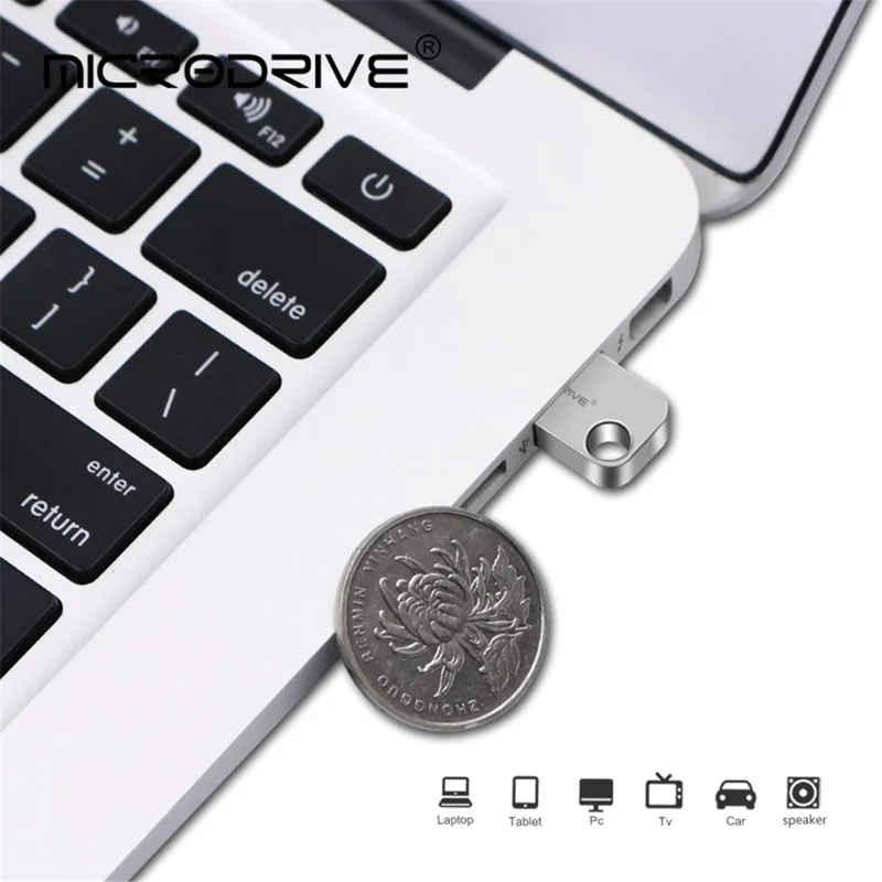 MICRODRIVE 16G Unità flash USB in metallo Stick Laptop USB 2.0 Flash Drive
