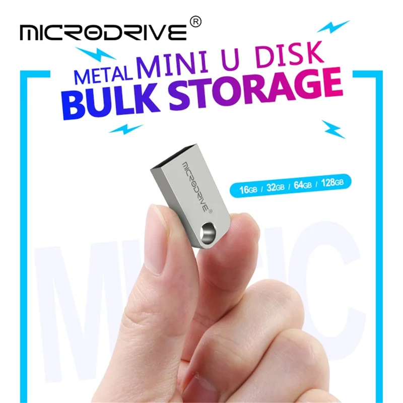 MICRODRIVE 16G Unità flash USB in metallo Stick Laptop USB 2.0 Flash Drive