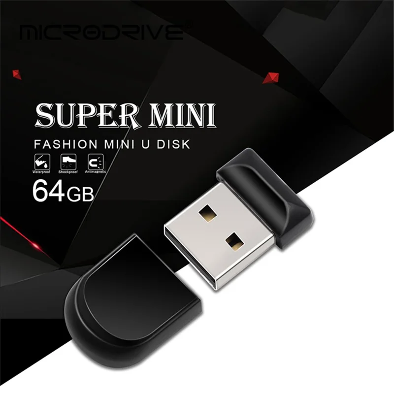 MICRODRIVE 32GB Protable USB 2.0 Flash Drive Mini Computer Laptop U-disk