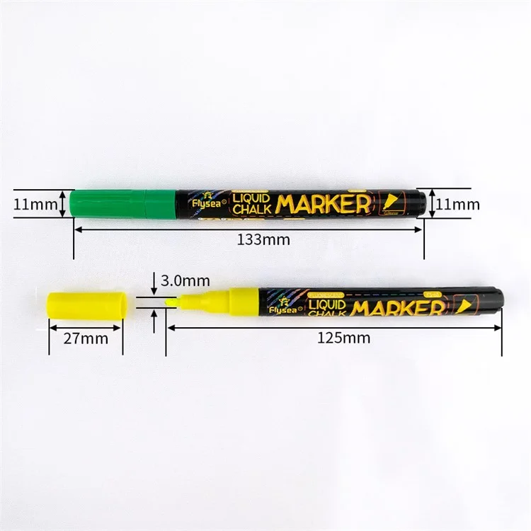 Flysea FS-63 8pcs Pensas de Pintura Conjunto de Marcadores de Tiza Líquida Bolígrafos Pen Fluorescente 1 mm Tonta Extra Fina