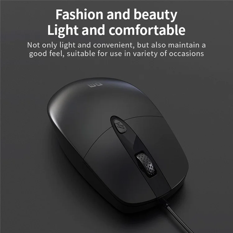 DM K5 1,5 м USB Wired Mouse 1000 / 1200 / Нарегулируемая Мышь 1600DPI Для Ноутбука пк