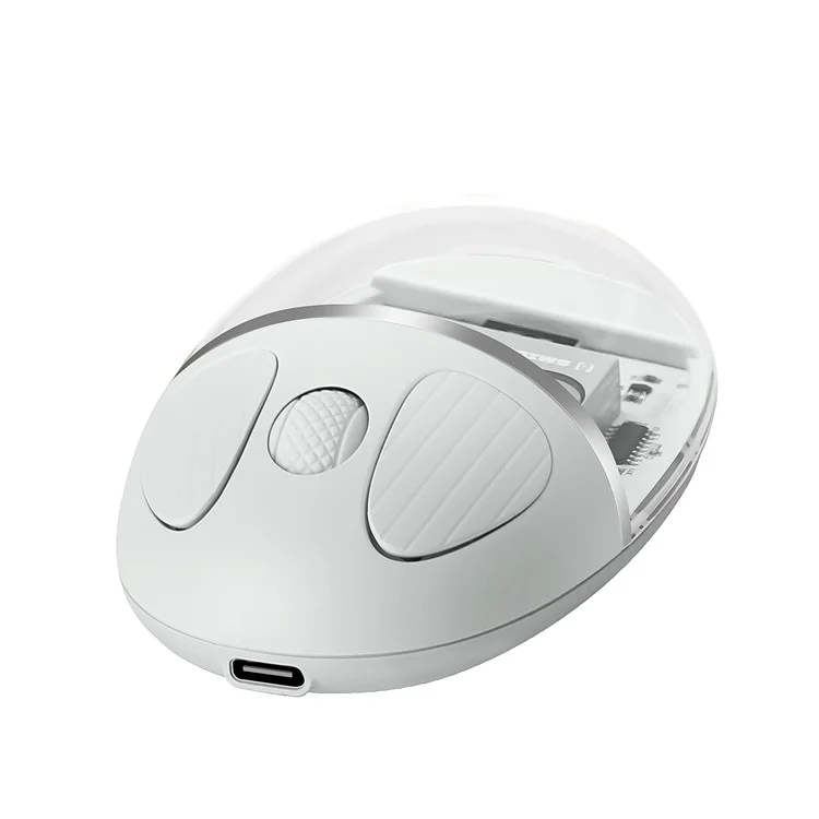 BENWIS OT-CMS-WH Crystal Mouse Silent Wireless Bluetooth / 2,4-GHz-Dual-Mode-Maus - Grau