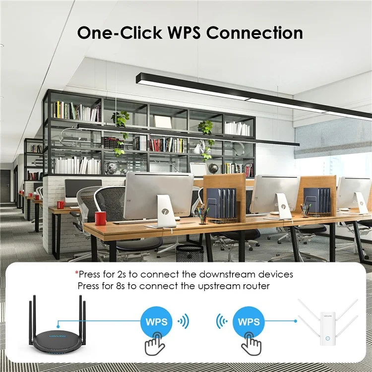 WAVLINK AX3000 Répéteur Amplificateur de Signal WiFi 6 2,4 / 5 GHz - Prise AU