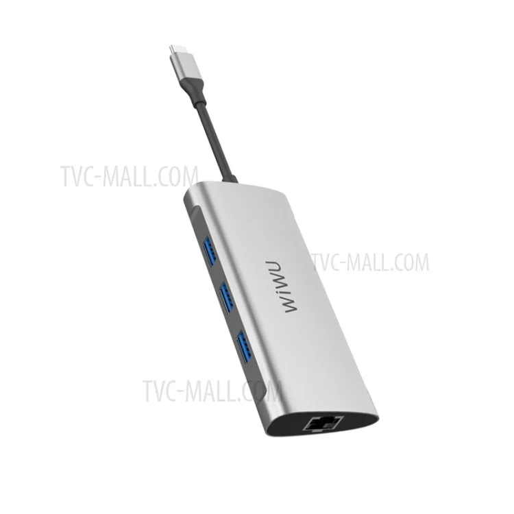 WIWU Alpha A631 6 in 1 USB-C Hub Type-C to 3xUSB3.0+SD Card+Micro SD ...
