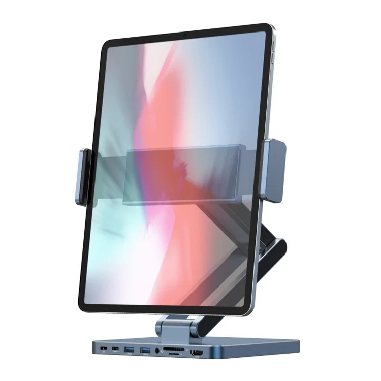 WIWU AH801 per iPad da 13 pollici Supporto per tablet in lega di alluminio pieghevole con hub USB