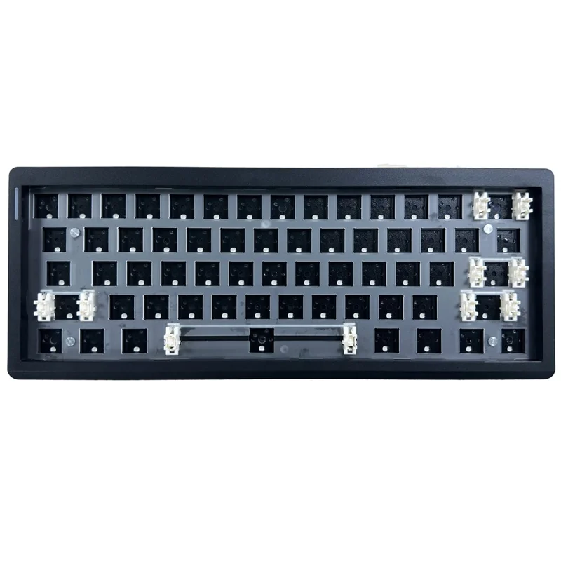 GMK61 Hot-Swappable RGB Wireless+USB Wired+Bluetooth-compatible Mechanical Keyboard Kit - Black