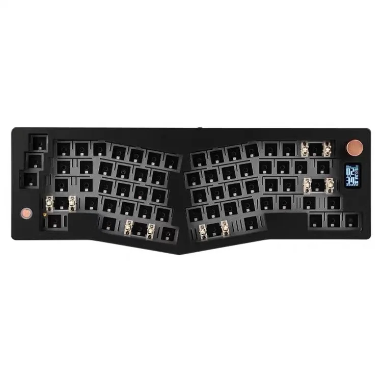 ABM066 2.4G Wireless+USB Wired+Bluetooth-compatible Mechanical Gasket-mount Keyboard Kit - Black