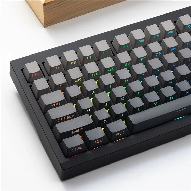 GMK87 RGB Hot Swap Wireless+USB Wired+Bluetooth-compatible Mechanical Keyboard Kit with Volume Knob - Green