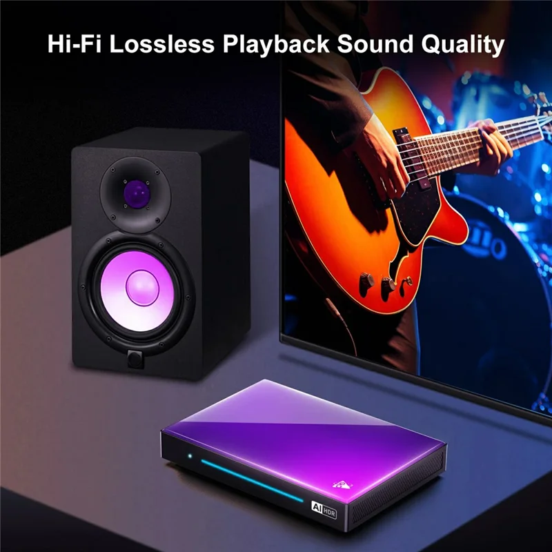 H96 Max M9 Set Top Box Android 14.0 8GB RAM 128GB ROM WiFi6 1000M LAN BT5.4 TV Box - EU Plug