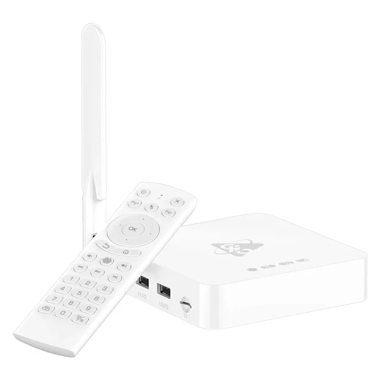H96 Max M12 8K Ultra HD Android TV Box 4GB RAM 32GB ROM WiFi6 BT5.4 Media Player - UK Plug