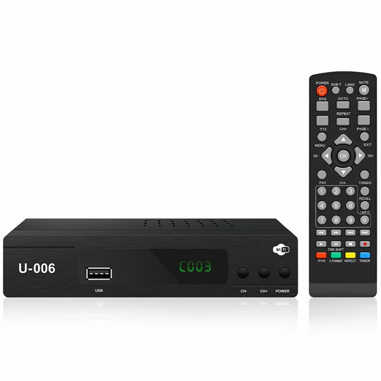 ISDB-T STB U-006 Home Smart TV Box Sunplus 1508C 1080P WiFi Set Top Box Media Player - US Plug