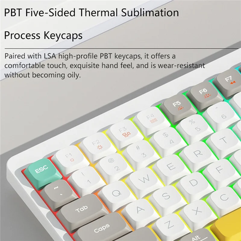 IBLANCOD YK100 Bluetooth-compatible / Wired / 2.4G Wireless Keyboard RGB Backlit 101-Key Mechanical Keyboard with Display Screen - Candy Planet