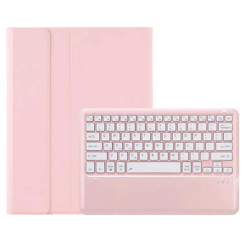 AM24 For Lenovo Tab P12 Ultra-Thin Leather Tablet Stand Cover + Bluetooth-compatible Keyboard - Pink