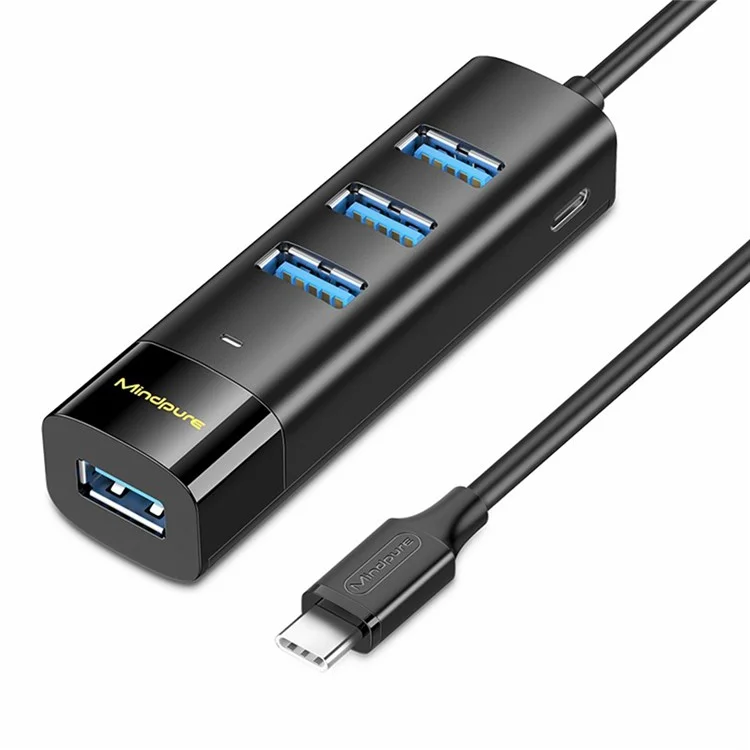 MINDPURE US023 Hub de 1,5 m à 4 ports USB 3.0 pour station d'accueil d'ordinateur portable à haute vitesse