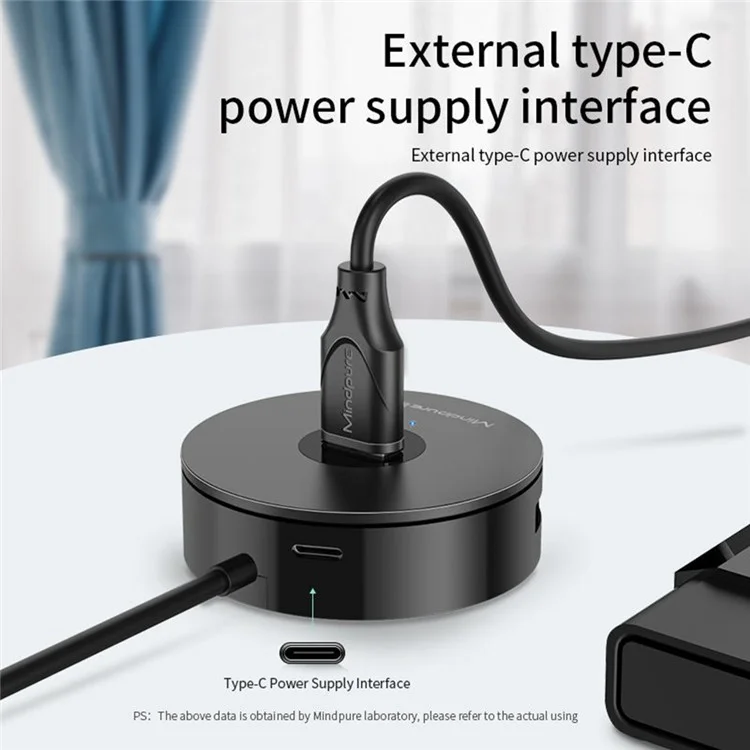 Mindpure US018 0,3m USB à 4 X USB2.0 Adaptateur USB Station D'amarrage USB2.0 - Noir