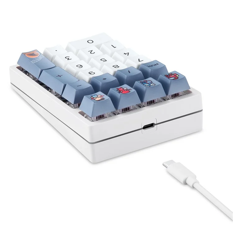 DARMOSHARK K3QMK USB Wired 21 Keys Numeric Keypad Mini Portable RGB Backlight Mechanical Gaming Number Pad  Programmable for Computers