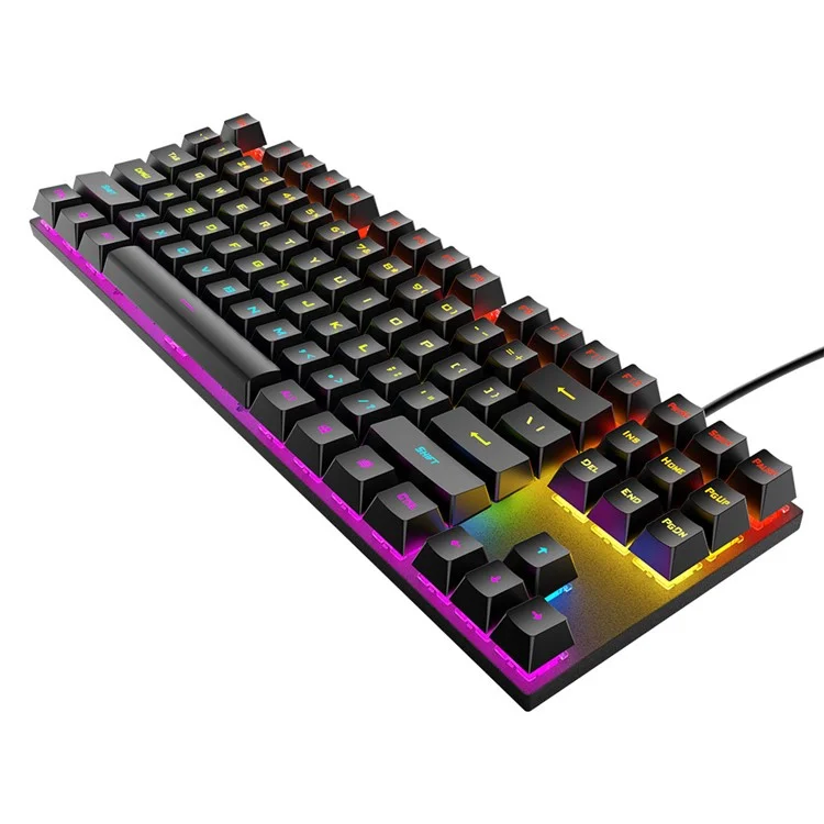 Клавиатура с подсветкой T-WOLF T18 USB Wired с 87 клавишами для компьютерных игр