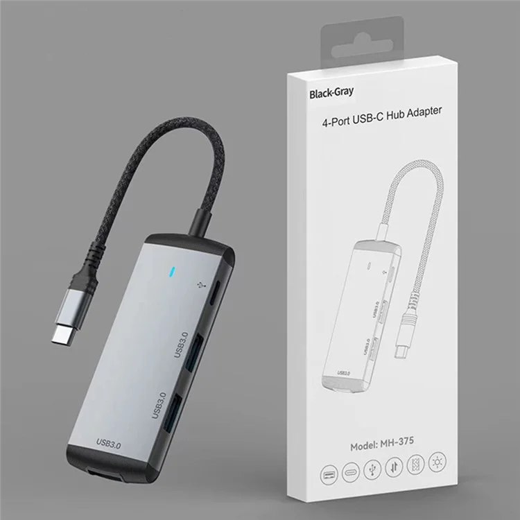 MH375 Адаптер-разветвитель с Type-C на 3xUSB3.0 + аудио порт Type-C