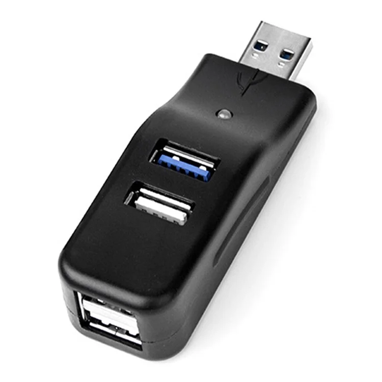 HUB19 Duckbill Form Mini USB Splitter 4-port USB Hub Extender, USB3.0x1 + USB2.0x3