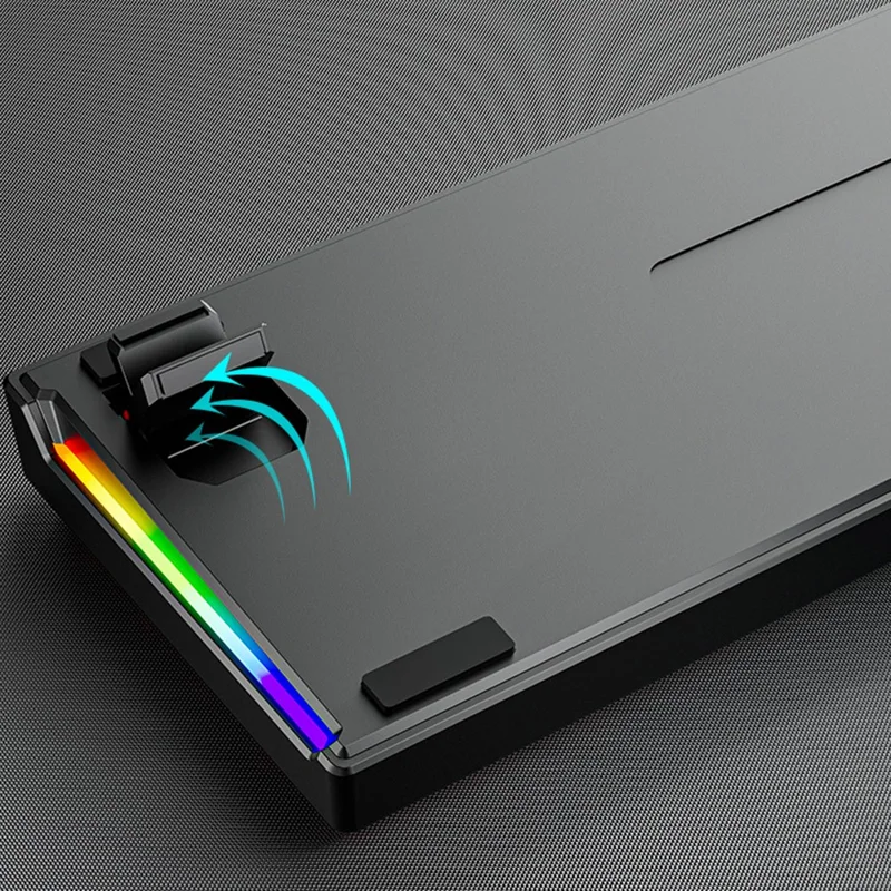 Y-FRUITFUL K33 61 Keys Type C Hot Swappable Mechanical Gaming Keyboard with RGB Light - White