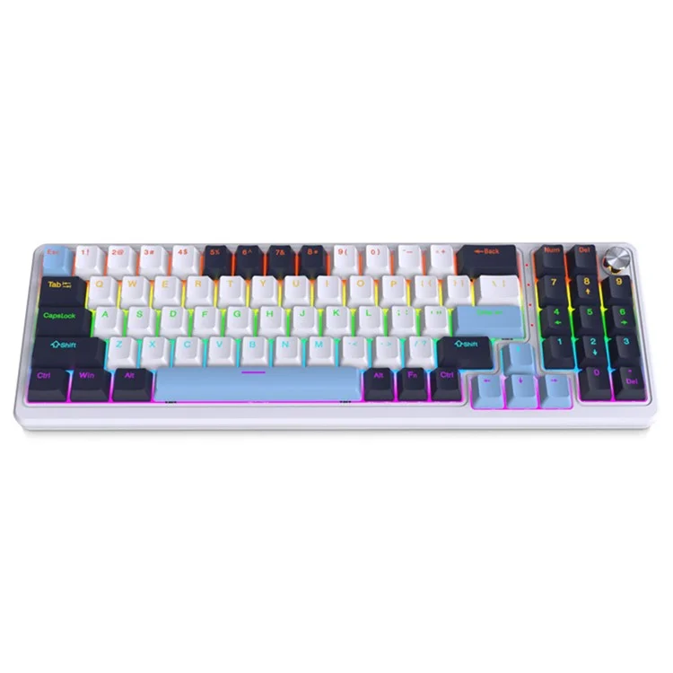 Y-FRUITFUL K78 mechanische Tastatur mit 78 Tasten, RGB-Hintergrundbeleuchtung, verkabelt für Gaming und Büro - Blau