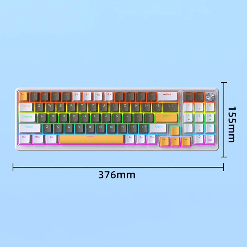 Y-FRUITFUL K78 Mechanical Keyboard 78 Keys RGB Backlit Wired Gaming Office Computer Keyboard - Brown