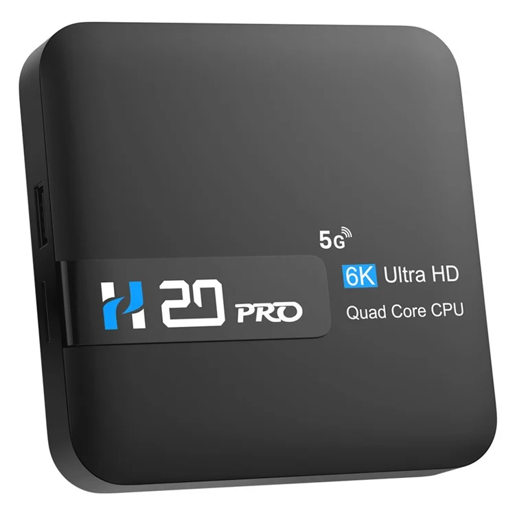 H20 Pro Smart TV Box Android 10.0 6K Ultra HD Media Player with Remote Control - EU Plug