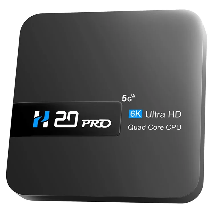 H20 Pro Smart TV Box Android 10.0 6K Ultra HD Media Player with Remote Control - EU Plug