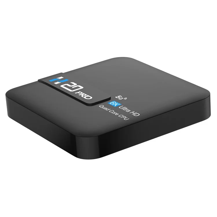H20 Pro Smart TV Box Android 10.0 6K Ultra HD Media Player with Remote Control - EU Plug