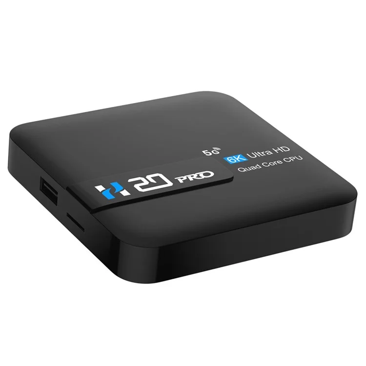 H20 Pro Smart TV Box Android 10.0 6K Ultra HD Media Player with Remote Control - EU Plug
