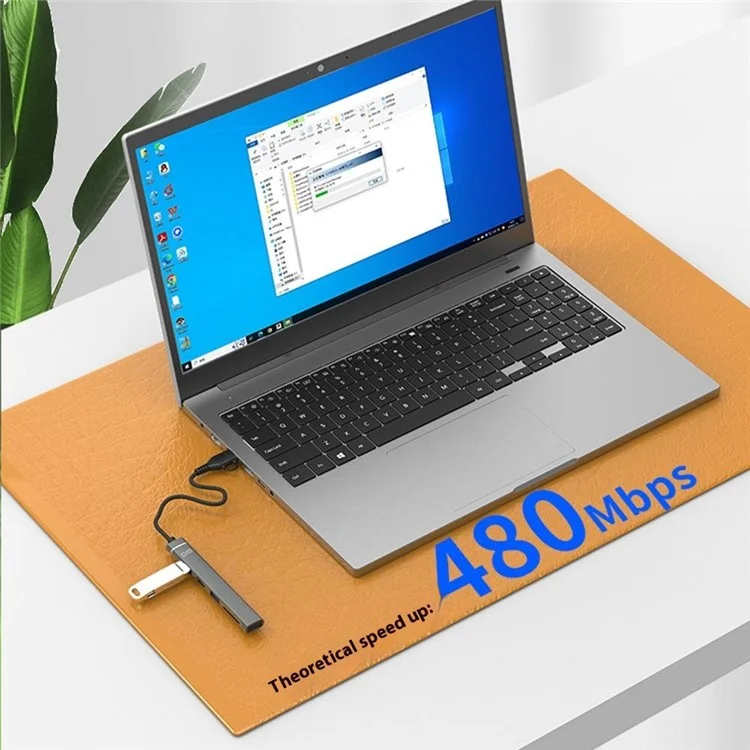 CHB025S USB-C Hub USB-A Multiport Docking Station with USB 2.0, 2xUSB-C SD / TF Card Reader for Laptop / PC