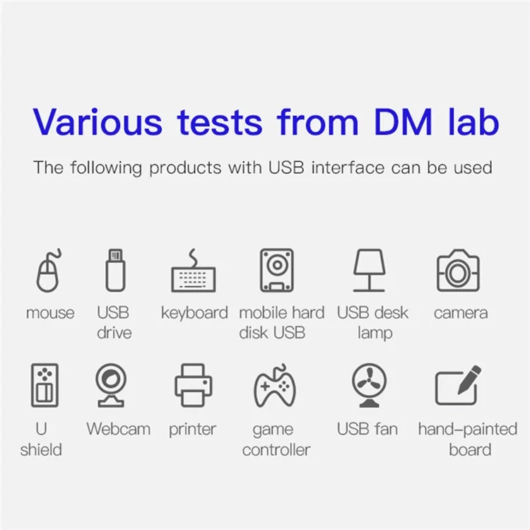 DM CHB006 4 Ports USB 2.0 Extension Hub High Speed Splitter for U Disk / Hard Drive / Mouse / Keyboard