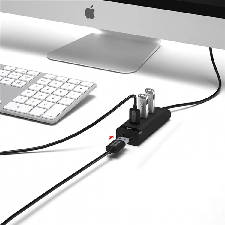 DM CHB006 4 Ports USB 2.0 Extension Hub High Speed Splitter for U Disk / Hard Drive / Mouse / Keyboard