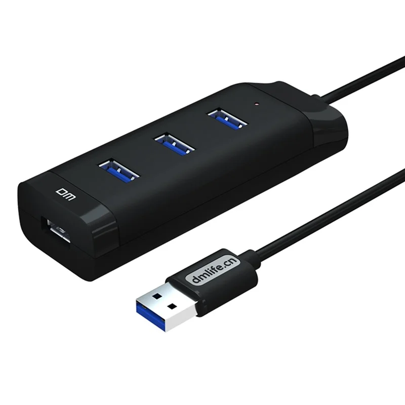 DM CHB007 4 Ports USB 3.0 Hub 5Gbps High Speed Transfer Docking Station with 30cm Cable
