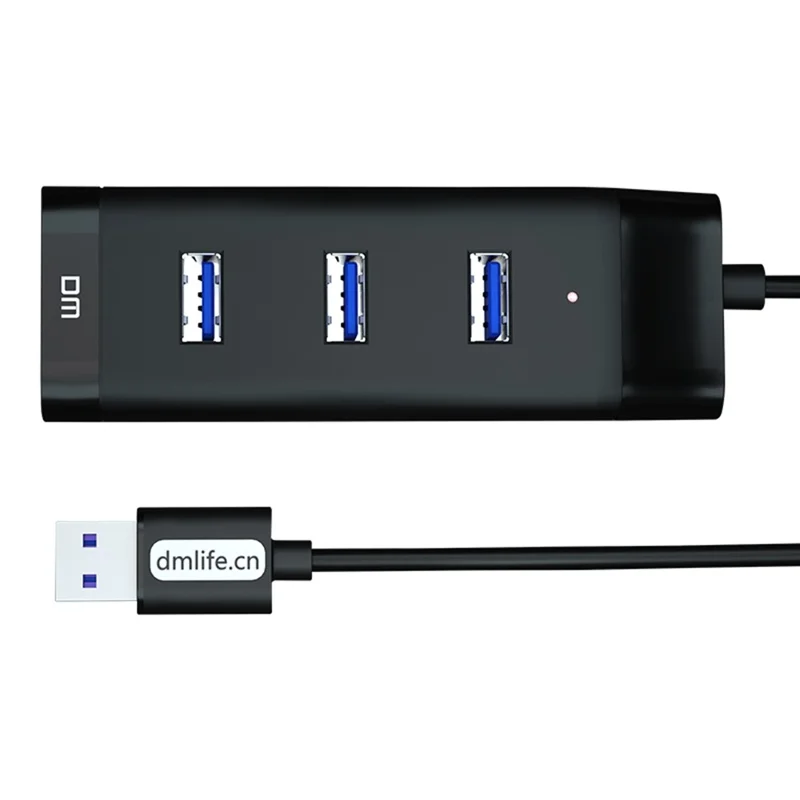 DM CHB007 4 Ports USB 3.0 Hub 5Gbps High Speed Transfer Docking Station with 30cm Cable