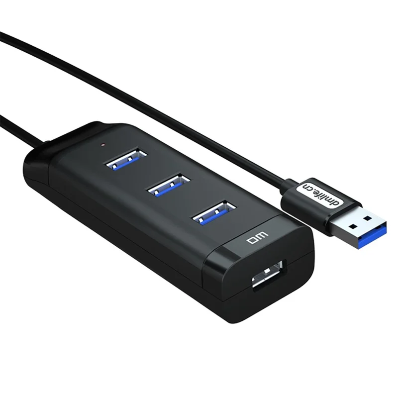 DM CHB007 4 Ports USB 3.0 Hub 5Gbps High Speed Transfer Docking Station with 30cm Cable