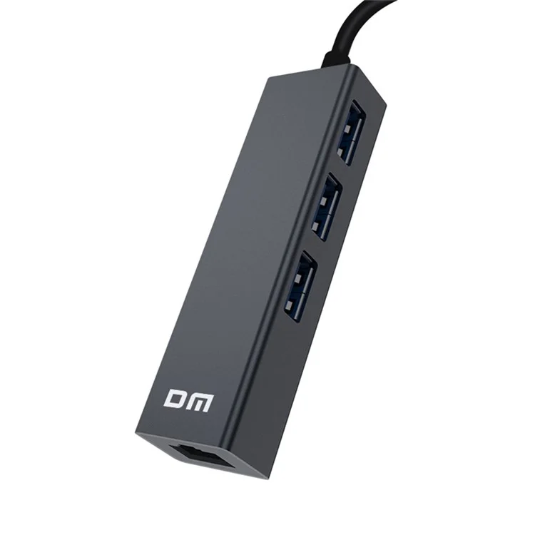 DM CHB012 3 Ports USB 3.0 Hub with Gigabit Ethernet Adapter High Speed Data Transfer Network Adapter