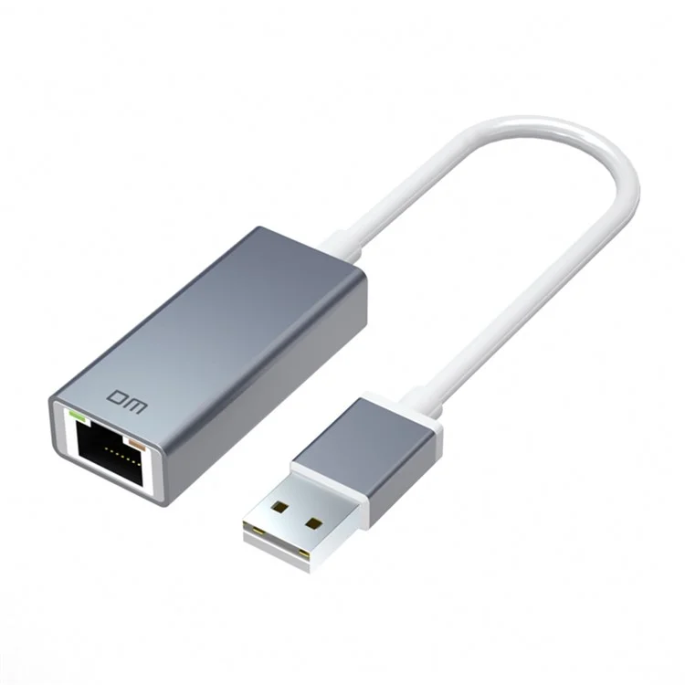 DM CHB018 Adattatore Ethernet USB 2.0 a RJ45 con cavo da 30 cm Convertitore di rete 100 Mbps per laptop