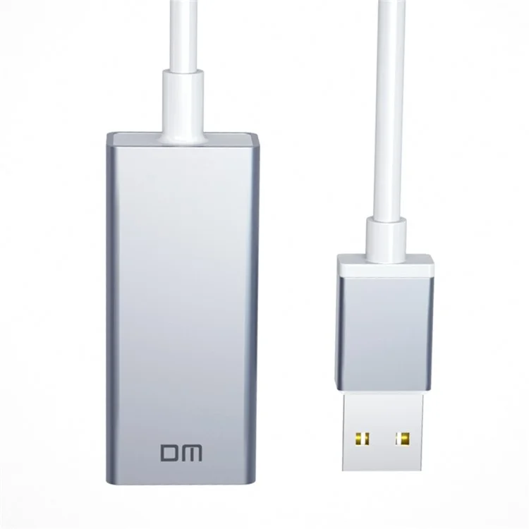 DM CHB018 Adattatore Ethernet USB 2.0 a RJ45 con cavo da 30 cm Convertitore di rete 100 Mbps per laptop