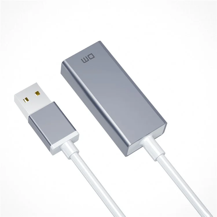 DM CHB018 Adattatore Ethernet USB 2.0 a RJ45 con cavo da 30 cm Convertitore di rete 100 Mbps per laptop