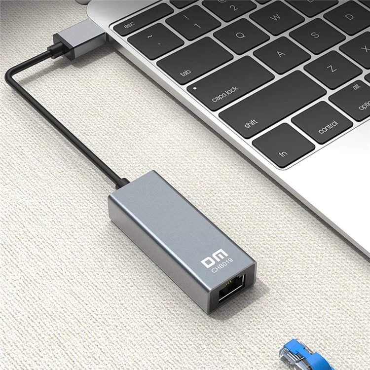DM CHB019 USB 3.0 to Gigabit Ethernet Adapter Aluminum Alloy Network Converter with 15cm Cable