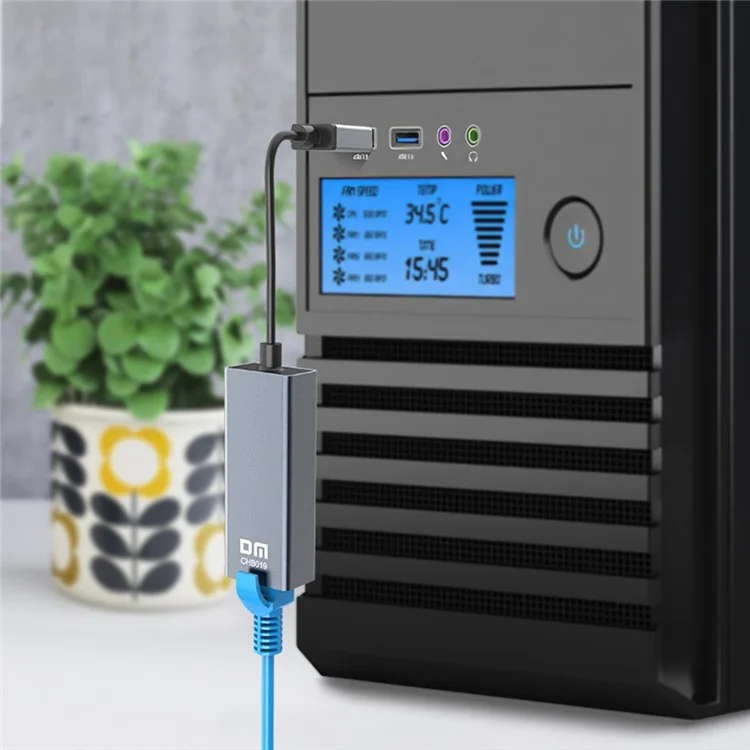 DM CHB019 USB 3.0 to Gigabit Ethernet Adapter Aluminum Alloy Network Converter with 15cm Cable