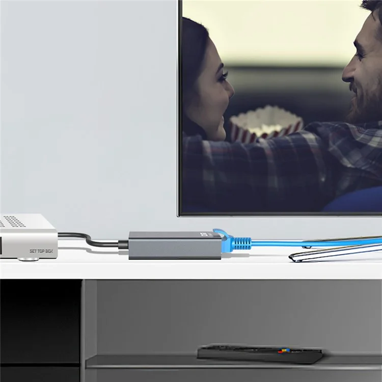 DM CHB019 USB 3.0 to Gigabit Ethernet Adapter Aluminum Alloy Network Converter with 15cm Cable